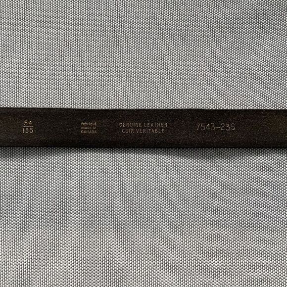 Brown leather Mens dress belt. BLT0004 - Picture 5 of 5